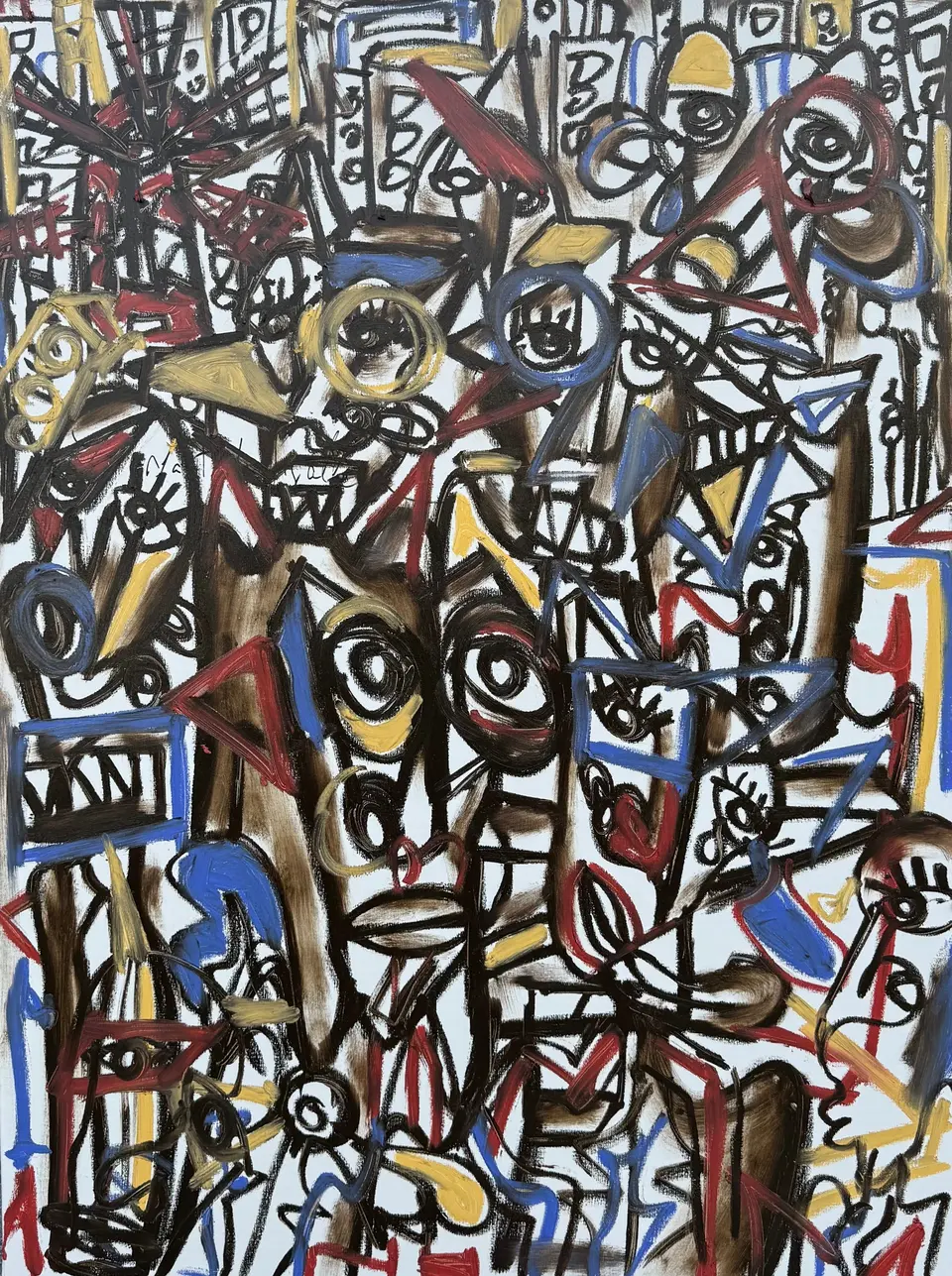 PIGALLE, oil stick sur toile, par P4NEL