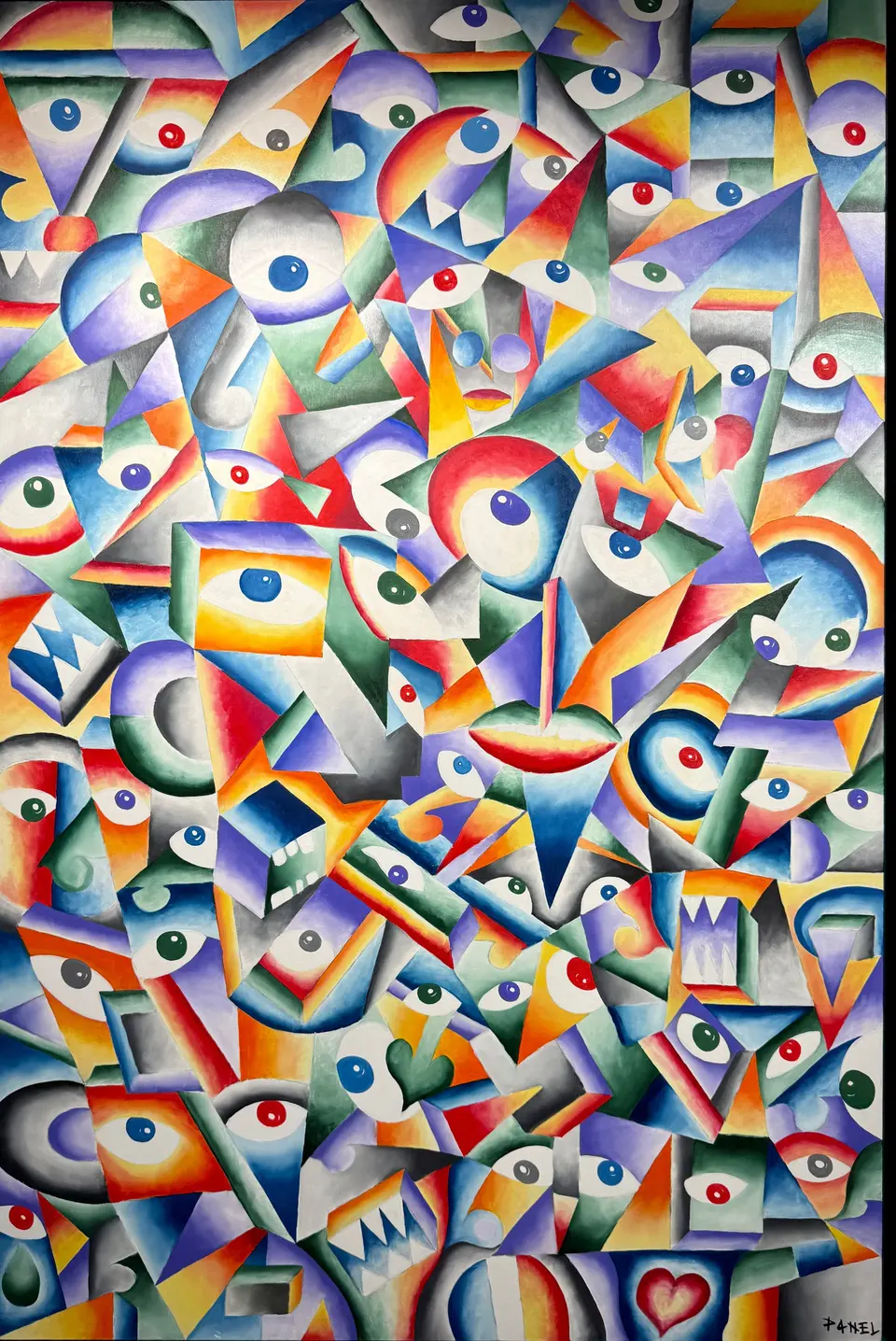 KINDNESS, huile sur toile, 2025, par P4NEL