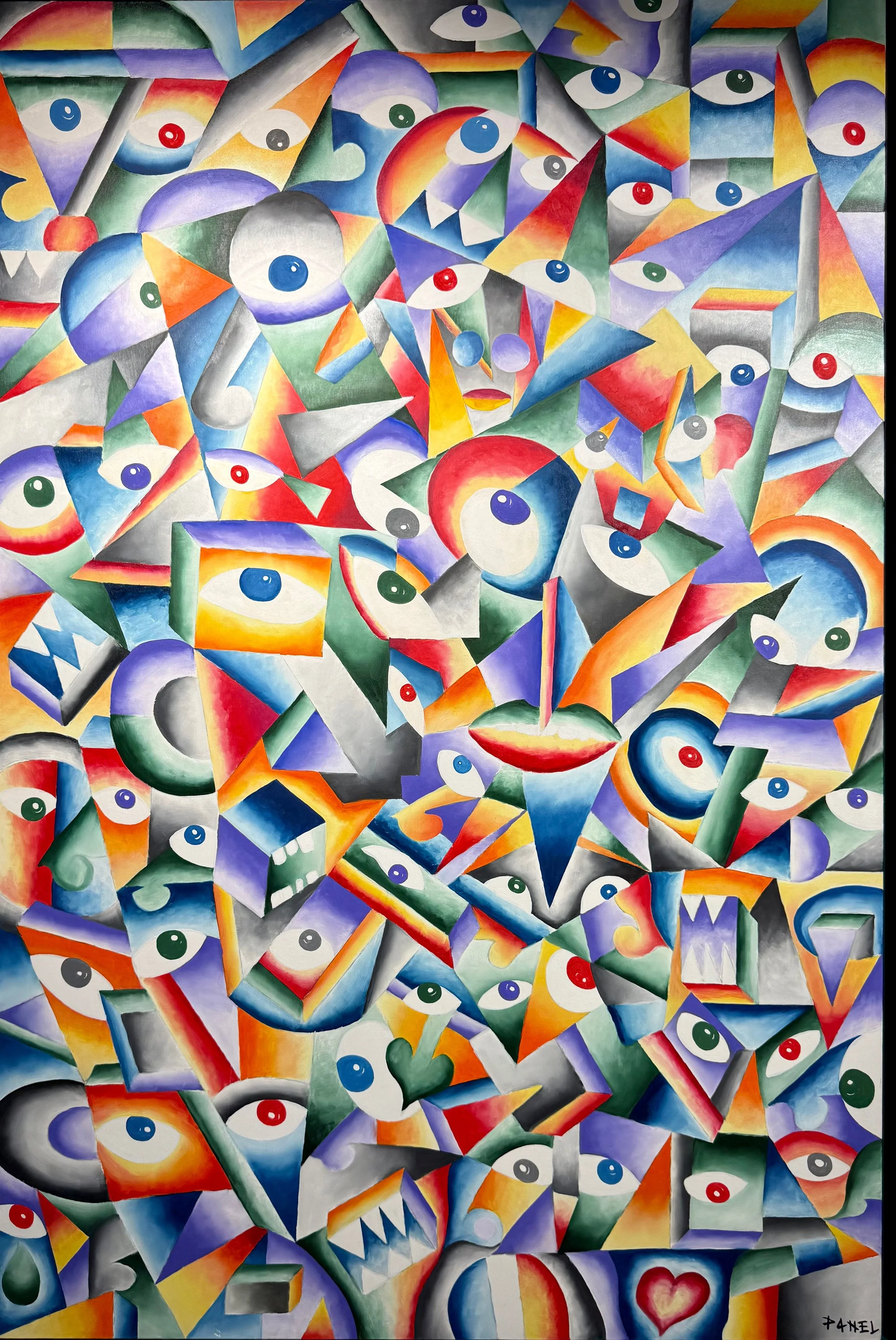 KINDNESS, huile sur toile, 2025, par P4NEL