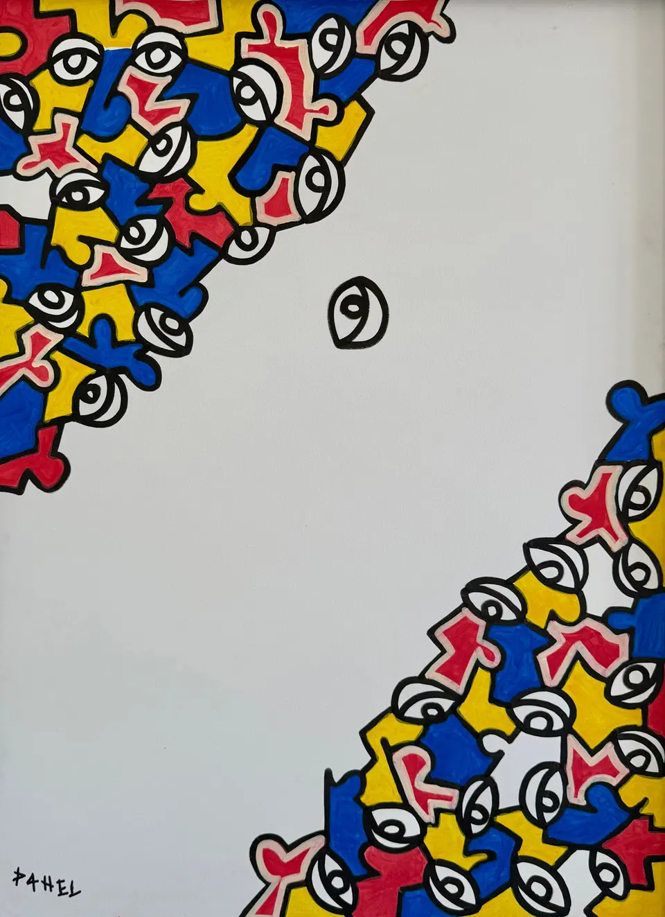 ONLY ONE, acrylique sur toile, 2025, par P4NEL