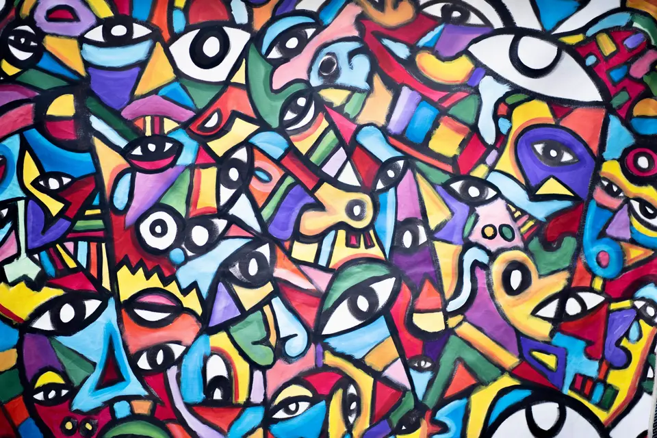 ONE COLOR NIGHT, acrylique sur toile, 2021, par P4NEL
