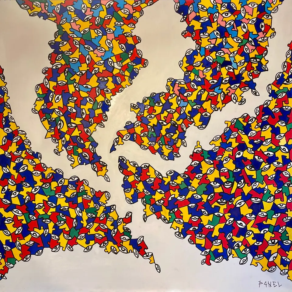 DIPTYQUE 1 (2/2), huile sur toile, 2021, par P4NEL