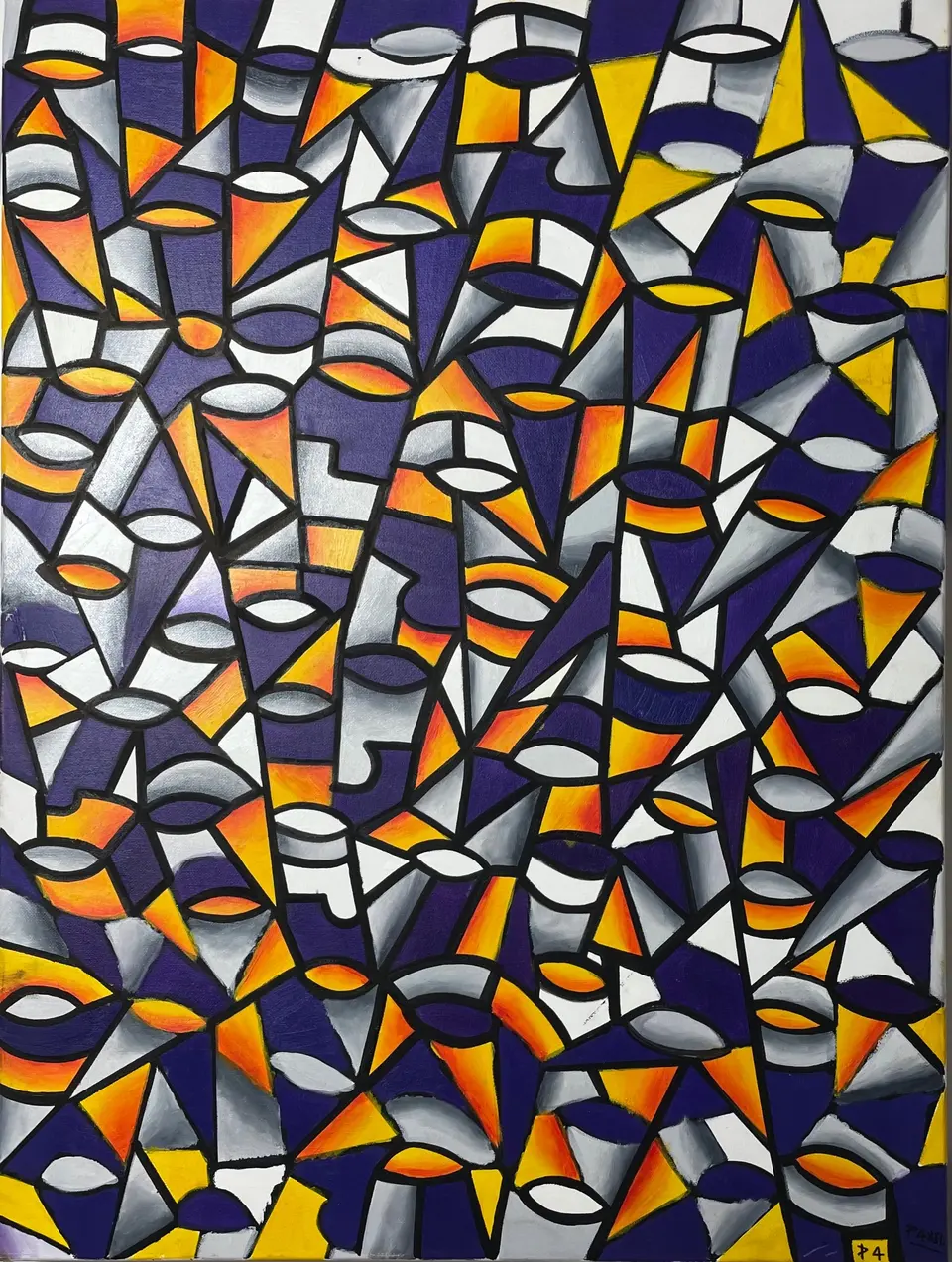 UNTITLED 7, huile sur toile, 2024, par P4NEL