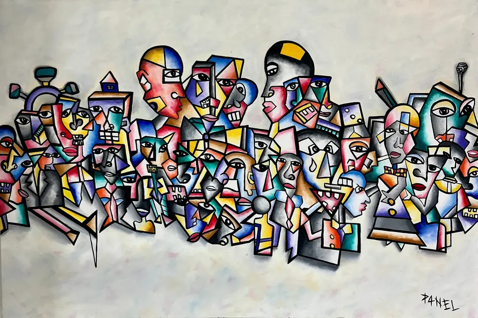 NUANCE, huile sur toile, 2023, par P4NEL