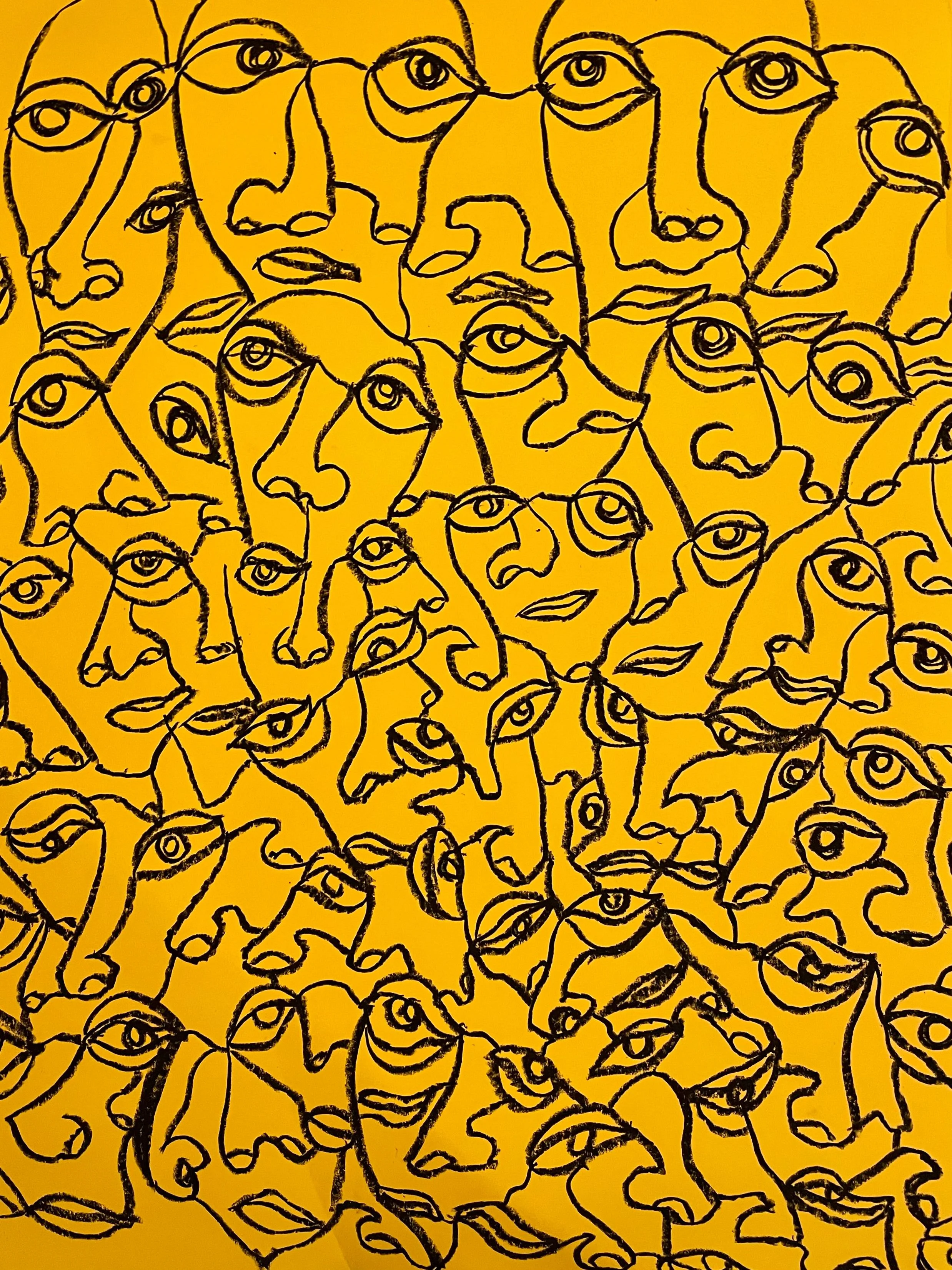 PHILOSOPHIE, pastel gras sur papier, 2020, par P4NEL