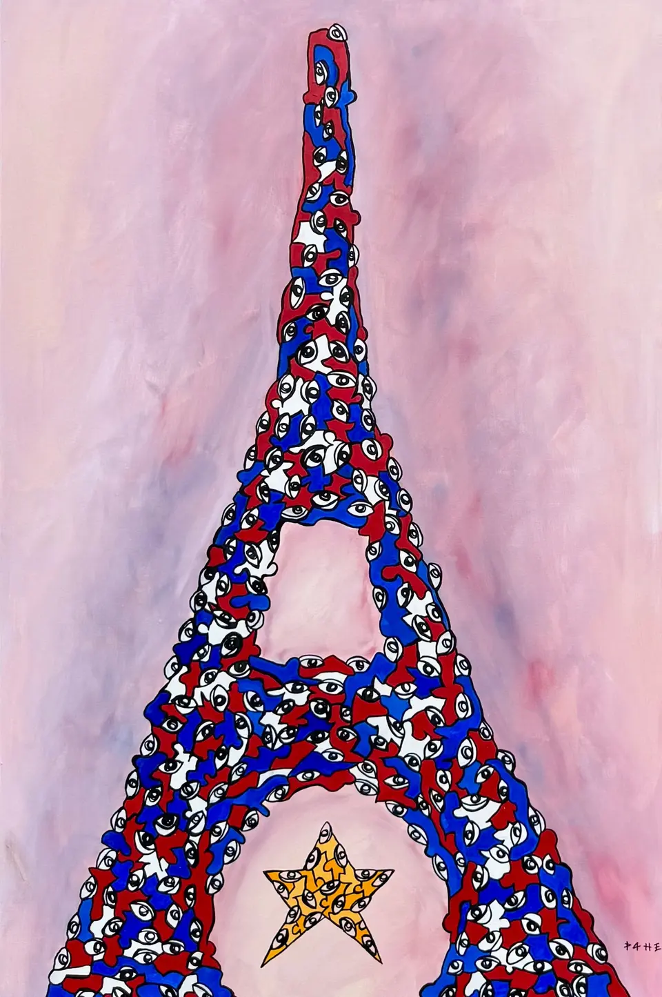 CHAMPION, huile sur toile, 2025, par P4NEL
